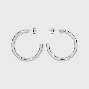 A new day, silver hoop earrings